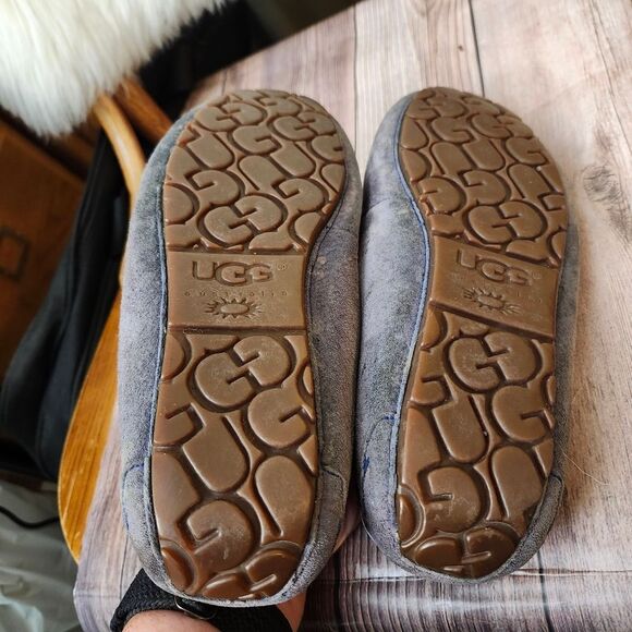 UGG Dakota Cozy Gray  Plush‎ Moccasin Slippers Sz 9 - Picture 5 of 11